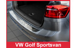 Накладка на бампер із загином та ребрами Volkswagen Golf Sportsvan