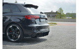 Центральний та бічні дифузори заднього бампера Audi RS3 8V Sportback вер.1