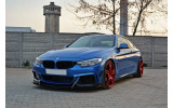 Дифузор Racing під передній бампер BMW 4 F32 M-pack / M-Performance вер.3