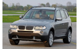 Накладка на бампер із загином та ребрами BMW X3 E83