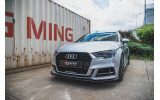 Дифузор переднього бампера Audi S3/A3 S-line 8V FL Sedan вер.3