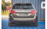 Накладка заднього бампера Peugeot 308 SW MK2 FL з муляжами вихлопних труб