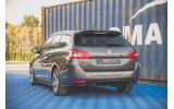 Накладка заднього бампера Peugeot 308 SW MK2 FL з муляжами вихлопних труб