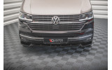 Тюнінговий дифузор (накладка) переднього бампера Volkswagen T6 рестайл вер. 1