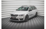 Дифузор передній Skoda Octavia MK3 RS дорестайл вер. 3, глянсовий