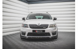 Дифузор передній Skoda Octavia MK3 RS дорестайл вер. 3, глянсовий