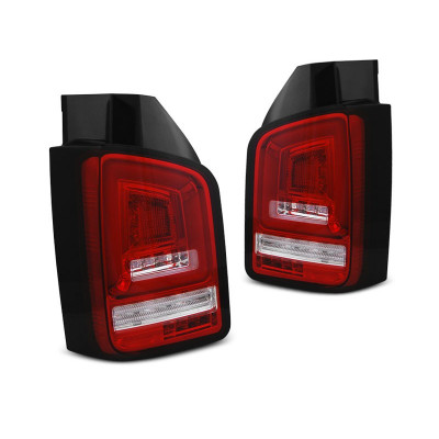 Тюнінгові задні ліхтарі full led VW T5 дорестайл RED WHITE