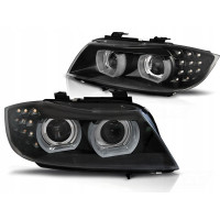 Тюнігові передні фари BMW 3 E90 / E91 LCI 3D angel eyes під ксенон