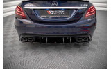 Центральний дифузор на задній бампер Street Pro Mercedes W205 C43 Sedan