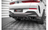 Нижня тюнінг накладка на задній бампер BMW X6 G06 M-pack