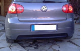 Нижня накладка на задній бампер VW Golf 5 без вирізу