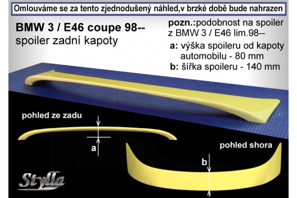 спойлер BMW E46 coupe Stylla