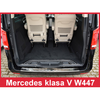 Накладка на бампер із загином та ребрами Mercedes W447 klasa V, Mercedes Vito III