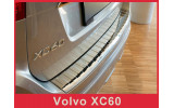 Накладка на бампер із загином та ребрами Volvo XC60 подвійне полірування