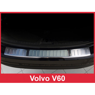 Накладка на бампер із загином та ребрами Volvo V60 / V60 Cross Country