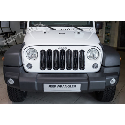 накладки на радіаторні грати для Jeep Wrangler JK