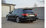 Центральний дифузор заднього бампера Audi A4 B8 рестайл