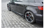 Бічні листя під пороги Racing Audi RS3 8V рестайл Sportback вар. 2