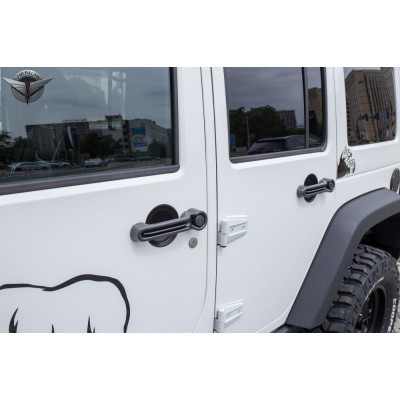 карбонові накладки на ручки дверей Dodge Nitro/Jeep Liberty/Jeep Wrangler JK