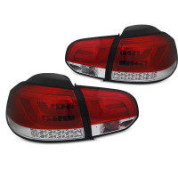Тюнінгові LED ліхтарі задні Volkswagen GOLF 6 червоно-білі