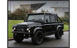 пороги (підніжки бічні) Land Rover Defender чорні (модель 110)