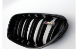 Грати (ніздрі) BMW 6 F06, F12, F13 стиль М6 чорна, з місцем під емблему
