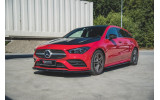 Передній дифузор на бампер Mercedes-Benz CLA версія AMG-line C118 / X118 вер. 2