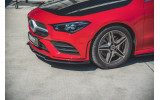 Передній дифузор на бампер Mercedes-Benz CLA версія AMG-line C118 / X118 вер. 2