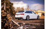 Накладка заднього бампера Audi A6 C8 S-line із муляжами вихлопних труб