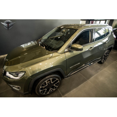 пороги (підніжки бокові) Jeep Compass з написом