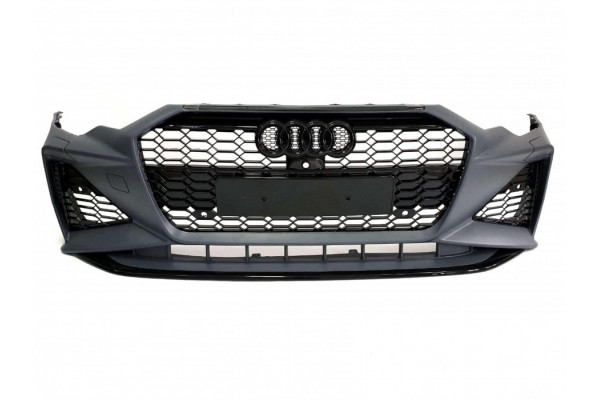 передній бампер у стилі RS для Audi A6 C8 (Без дистроніка)