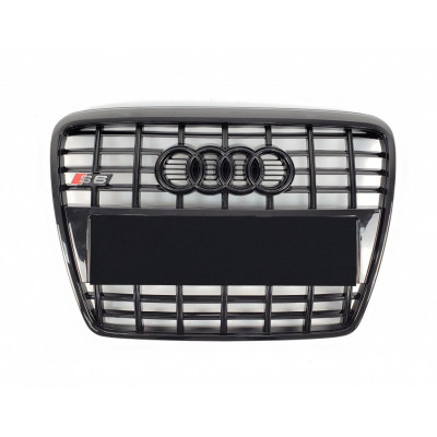 чорна решітка радіатора в стилі S-Line для Audi A6 C6