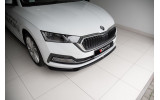 Дифузор переднього бампера Skoda Octavia MK4 вер.2 глянсовий