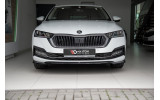 Дифузор переднього бампера Skoda Octavia MK4 вер.2 глянсовий