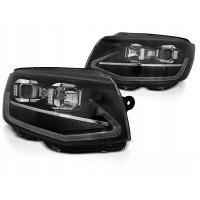 Чорні передні фари VOLKSWAGEN T6 TUBE LIGHT