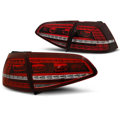 Ліхтарі діодні задні VW Golf VII GTI стиль RED WHITE (динамічні повороти)