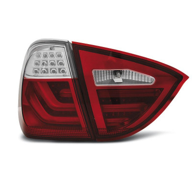 Задні ліхтарі тюнінг BMW 3 E91 червоно-білі з діодними поворотами