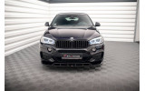 Тюнінговий дифузор на передній бампер BMW X6 F16 M-pack версія 2