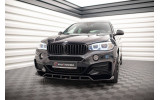 Тюнінговий дифузор на передній бампер BMW X6 F16 M-pack версія 2