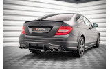 Центральний дифузор на задній бампер Street Pro Mercedes C Coupe AMG-Line C204