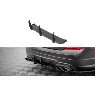 Центральний дифузор на задній бампер Street Pro Mercedes C Coupe AMG-Line C204