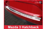 Накладка на бампер із загином та ребрами Mazda 3 Hatchback