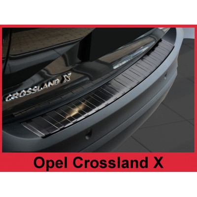 захисна накладка на бампер із ребрами Opel Crossland X (чорна)
