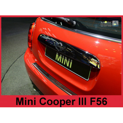 Накладка на бампер із загином Mini Cooper III F56 чорна сталь+carbon red