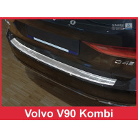 Накладка на бампер із загином та ребрами Volvo V90 Kombi