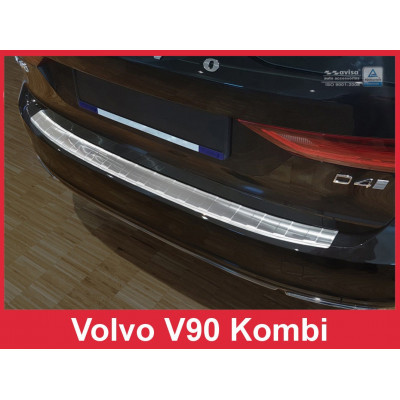 Накладка на бампер із загином та ребрами Volvo V90 Kombi