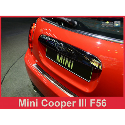 Накладка на бампер із загином Mini Cooper III F56 сталь+carbon red