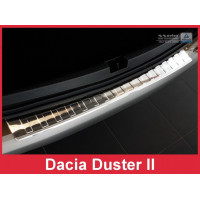 Захисна накладка на бампер із загином Dacia Duster II срібна