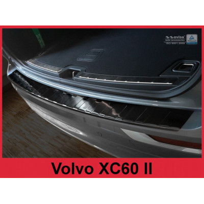 захисна накладка із загином на край бампера Volvo XC60 II чорна