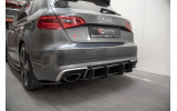 Дифузор заднього бампера Racing Audi RS3 8V Sportback вер.2